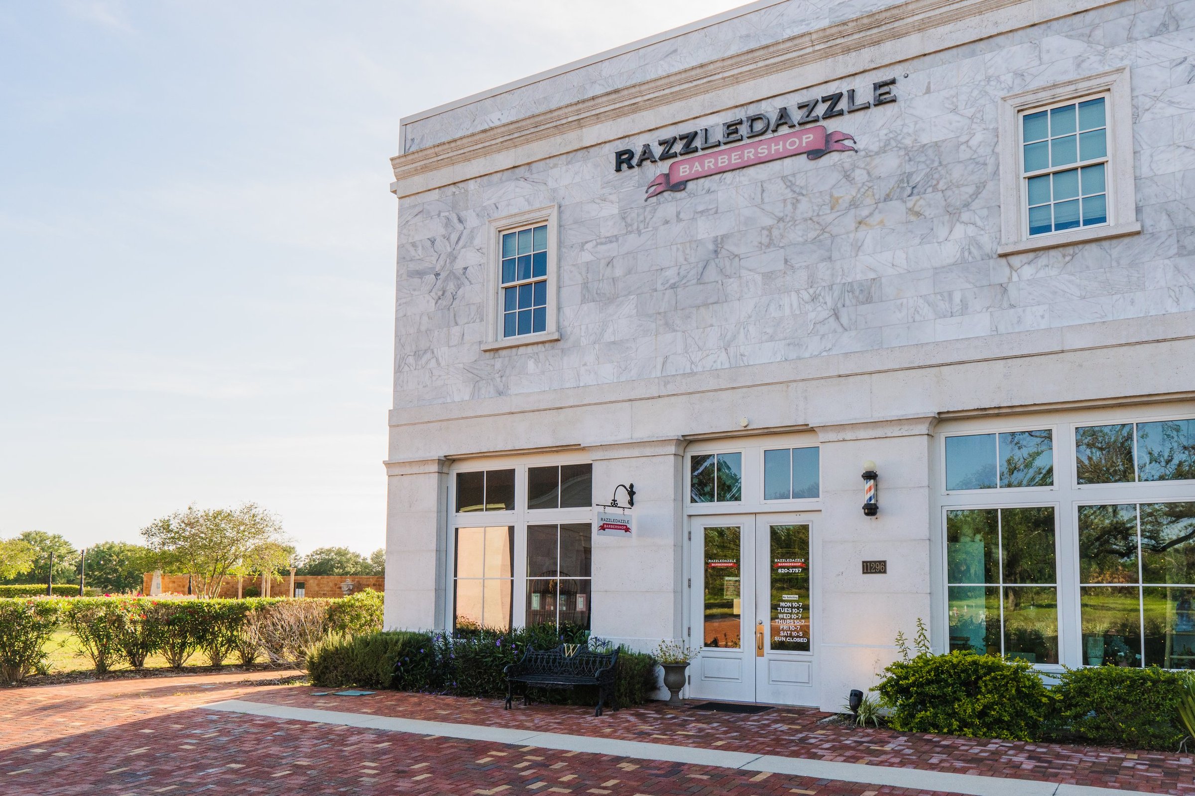 Razzle Dazzle Barbershop storefront at Winthrop Town Centre